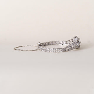 Vintage Platinum Hamilton 3 Carats Diamond Ladies Cocktail Watch