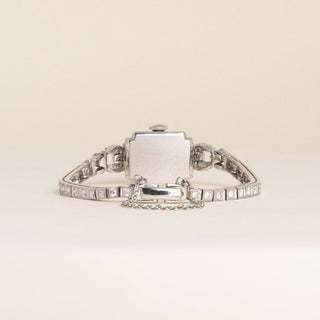Art Deco Hamilton 1.50 Carats Diamond Ladies Wristwatch 14K Gold
