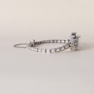 Art Deco Hamilton 1.50 Carats Diamond Ladies Wristwatch 14K Gold