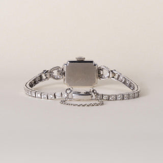 Art Deco Hamilton 1.50 Carats Diamond Ladies Wristwatch 14K Gold