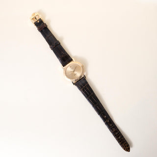 Vintage Rolex Cellini Brown Leather Strap 18k YG