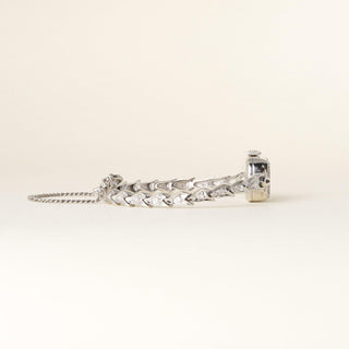 Art Deco Vintage 1960s Omega 14K White Gold Diamond Cocktail Watch