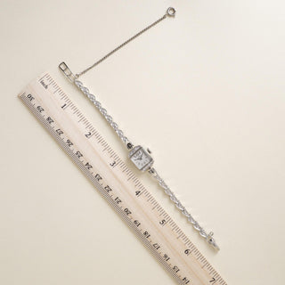 Art Deco Vintage 1960s Omega 14K White Gold Diamond Cocktail Watch