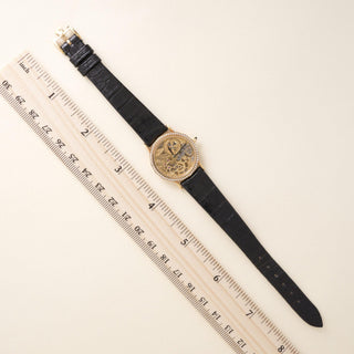 Vintage 18K Rose Gold Vacheron Constantin Skeleton Diamond Bezel Watch with Box
