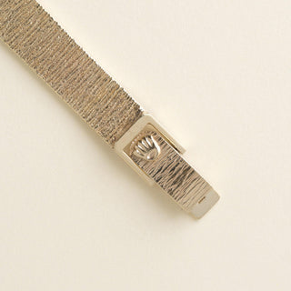 Vintage 14K Gold Rolex Cushion Dial Diamond Bezel Ladies Cocktail Watch
