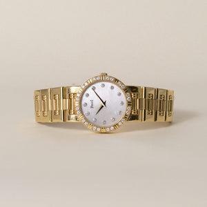 Vintage 18K Piaget Dancer Diamond Dial and Bezel Ladies Watch