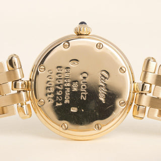 Vintage 1990s Cartier Panthere Vendome Diamond Bezel Quartz 18K Gold Watch