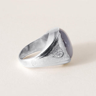 Vintage 14K Gold 13.50 Carat Lavender Star Sapphire Diamond Ring