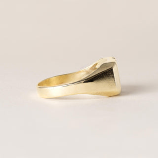 Vintage 14K Gents Diamond and Onyx Ring Band