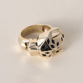 Cartier Panthere Black Onyx and Tsavorite 18K Gold Ring