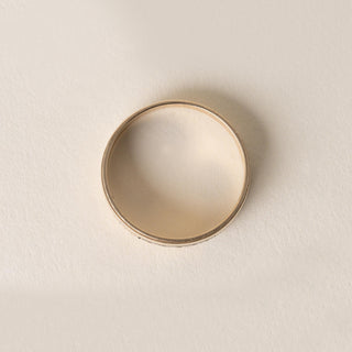 Retro Single Cut Diamond Black Enamel 14K Yellow Gold Band