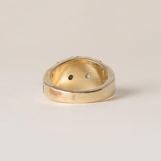 Vintage 14K Gold Quilted Ethyl Diamond Ring