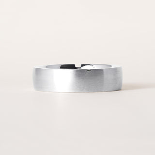 14K White Gold Men's Wedding Band 0.30 Carat Flush Set Diamond