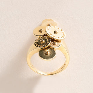 Bvlgari Cicladi 7 Disc 18K Yellow Gold Ring