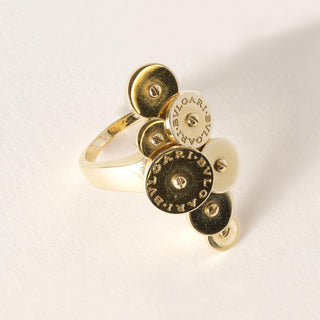 Bvlgari Cicladi 7 Disc 18K Yellow Gold Ring