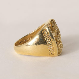Vintage 24K Solid Gold Lucky Dragon Ring