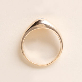 Estate 0.20 Carat Diamond Gypsy Dome Gents Ring 14K Yellow Gold