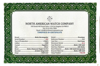 Vintage Ladies’ Rolex Precision Diamond Cocktail Watch in 18K Gold