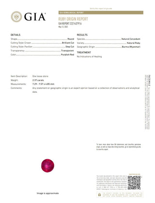 Vintage Platinum 2.37ct Burma Ruby No Heat 1.42ct Diamond Toi et Moi Ring