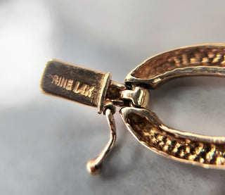 Vintage 14K Gold Emerald, Imperial Topaz & Diamond X Link Bracelet