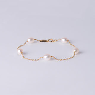 18K Gold Tiffany & Co Elsa Peretti Vintage Pearl Bracelet