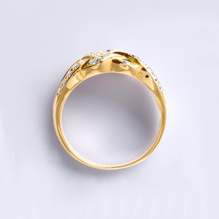 0.80 carat Diamond Love Knot Ring | Woven Design Band in 18K Gold