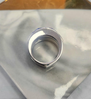 Stephen Webster 18K White Gold Vivid Blue Crystal Haze and Diamond Ring