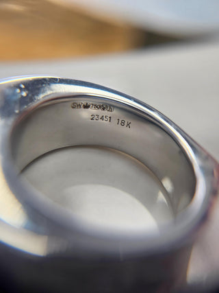 Stephen Webster 18K White Gold Vivid Blue Crystal Haze and Diamond Ring