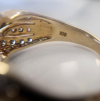 0.80 carat Diamond Love Knot Ring | Woven Design Band in 18K Gold