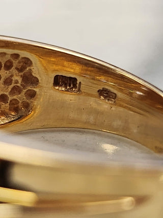 14K Gold 1.75 Carats Straight Baguette and Round Brilliant Cut Diamond Ring