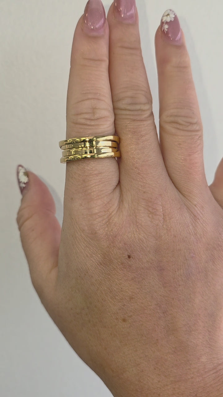 Bvlgari B. Zero1 18K Yellow Gold Gents Ring Band