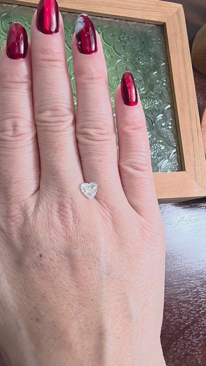 GIA Certified 1.50 Carat Heart Brilliant Cut Diamond G Color SI1 Clarity