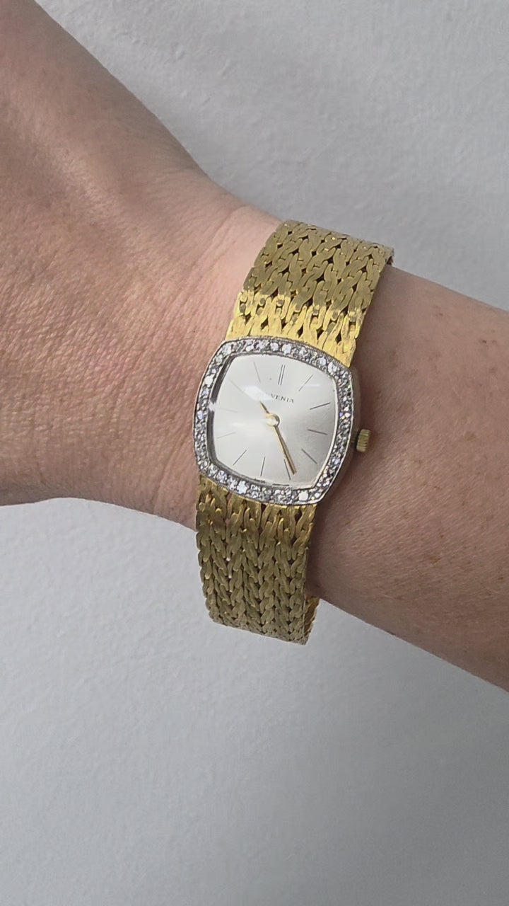 Vintage Juvenia Ladies Diamond Watch