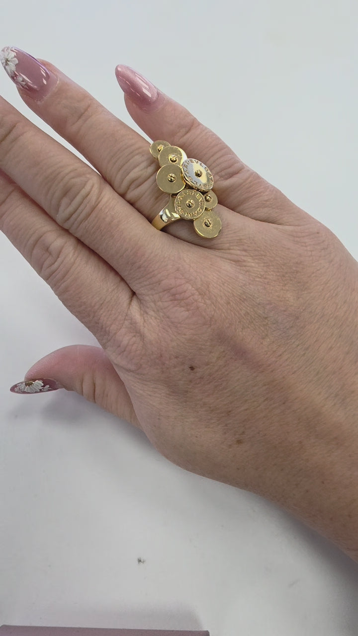 Bvlgari Cicladi 7 Disc 18K Yellow Gold Ring