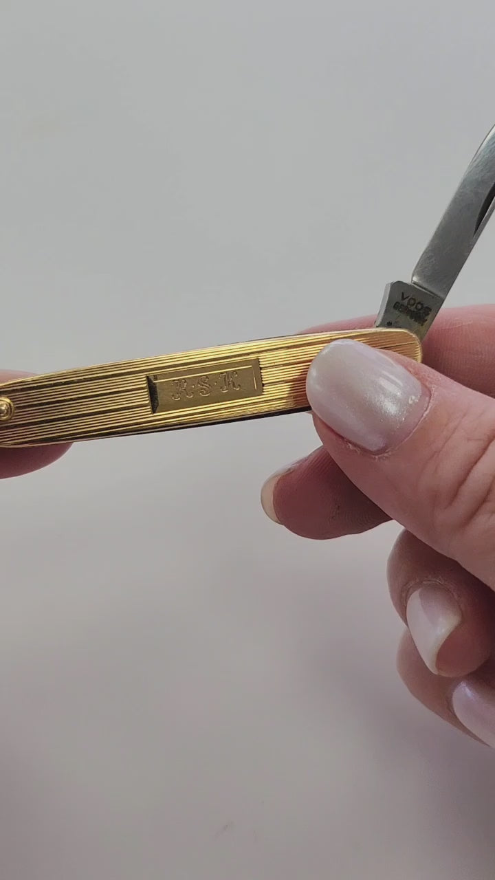 Vintage Tiffany & Co. Blade Knife and File 14K Gold